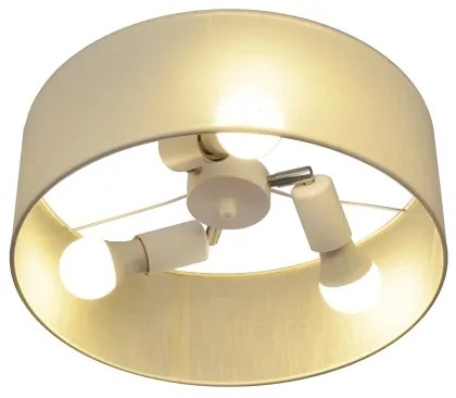 Lampadario a sospensione con supporto rigido ALBA 3xE27/15W/230V panna