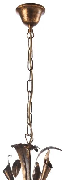 ONLI - Lampadario a sospensione con catena LUCREZIA 5xE14/6W/230V bronzo