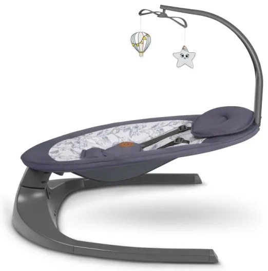 Lionelo - RALF Baby Sdraietta con Melody, 4xAA, Grey/White + Remote Control