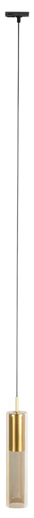 Lampada a sospensione moderna dorata per sistema a binario monofase - Iconic Lloyd