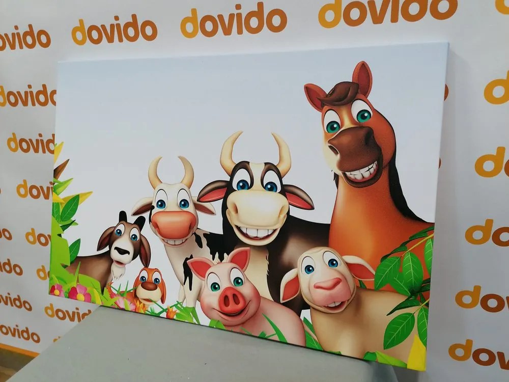 Quadro su tela – Animali della fattoria