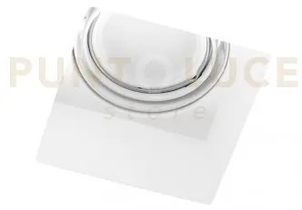 Faretto attica orientabile incasso 1 luce bianco in gesso attaccogu...