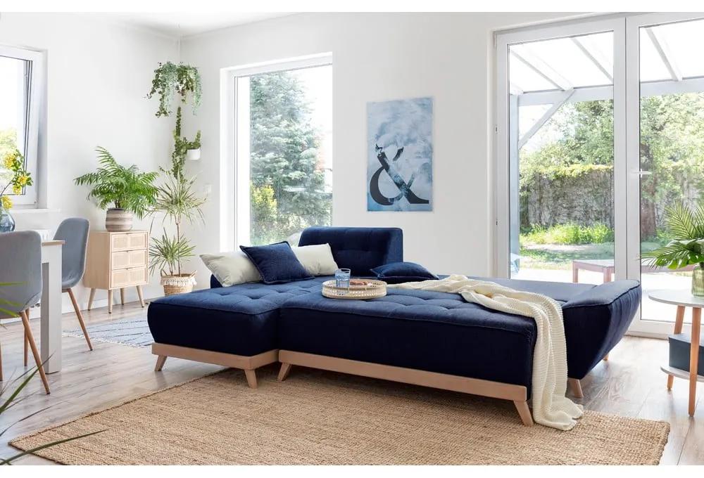 Divano letto blu navy divano angolare variabile Dazzling Daisy - Miuform