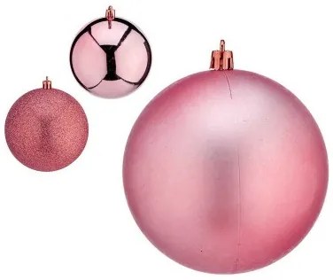 Palle di Natale Ø 12 cm 6 Unità Rosa Plastica