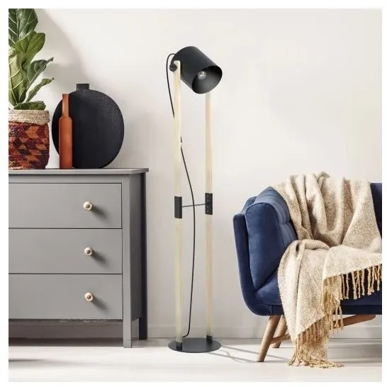 Eglo 43521 - Lampada da terra HORNWOOD 1xE27/28W/230V