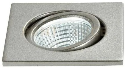 Incasso led polaris nichel in alluminio 3w 300lm 4000k 6,6x6,6x5,7c...