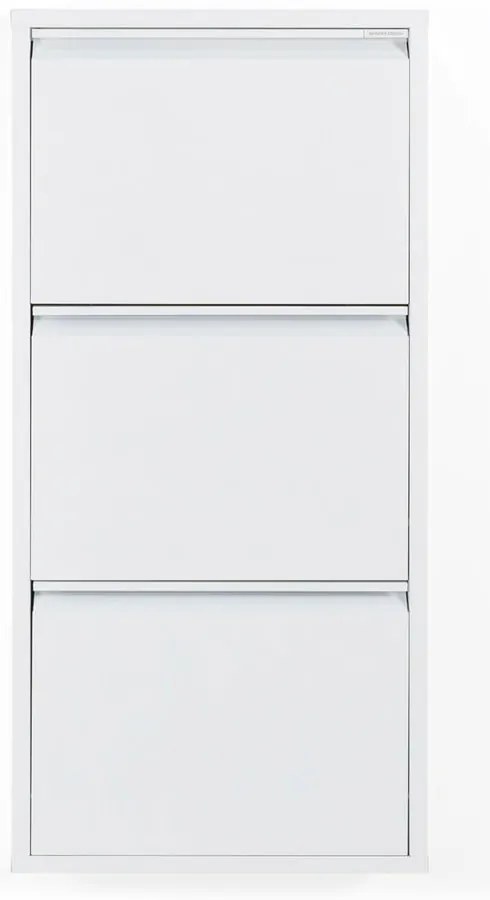 Scarpiera bianca in metallo con ante ribaltabili 50x103x15 cm Billy – Spinder Design