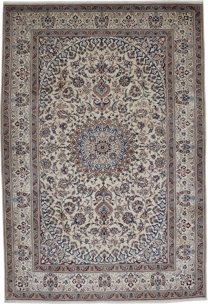 Nain Tappeto 370 x 250 (Iran) Annodato A Mano