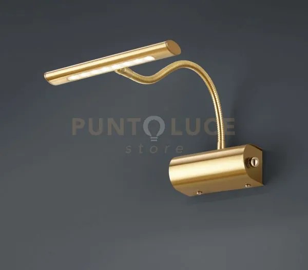 Applique a parete led flessibile curtis 279770108 ottone