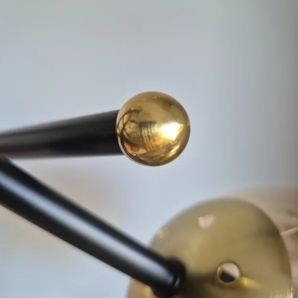 Lampadario a plafone MALENA 3xE14/5W/230V oro/nero/fumé beige