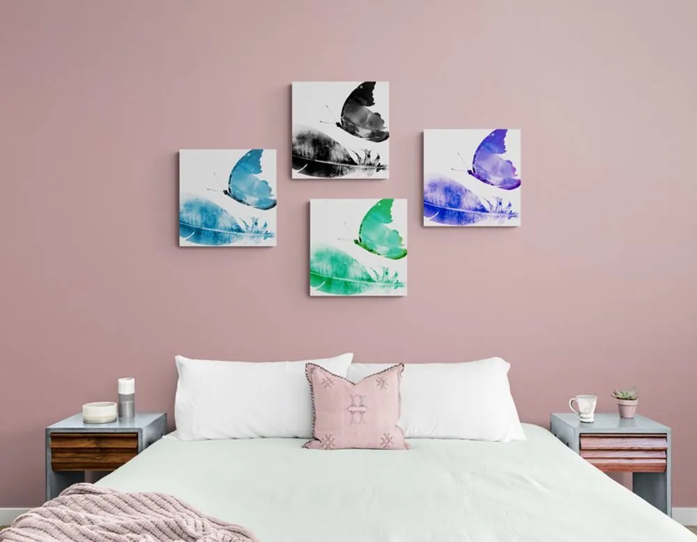 Set di quadri – Farfalle colorate