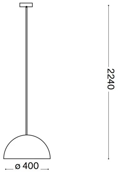 Ideal Lux - Lampadario a sospensione con filo FOLK 1xE27/60W/230V diametro 40 cm marrone