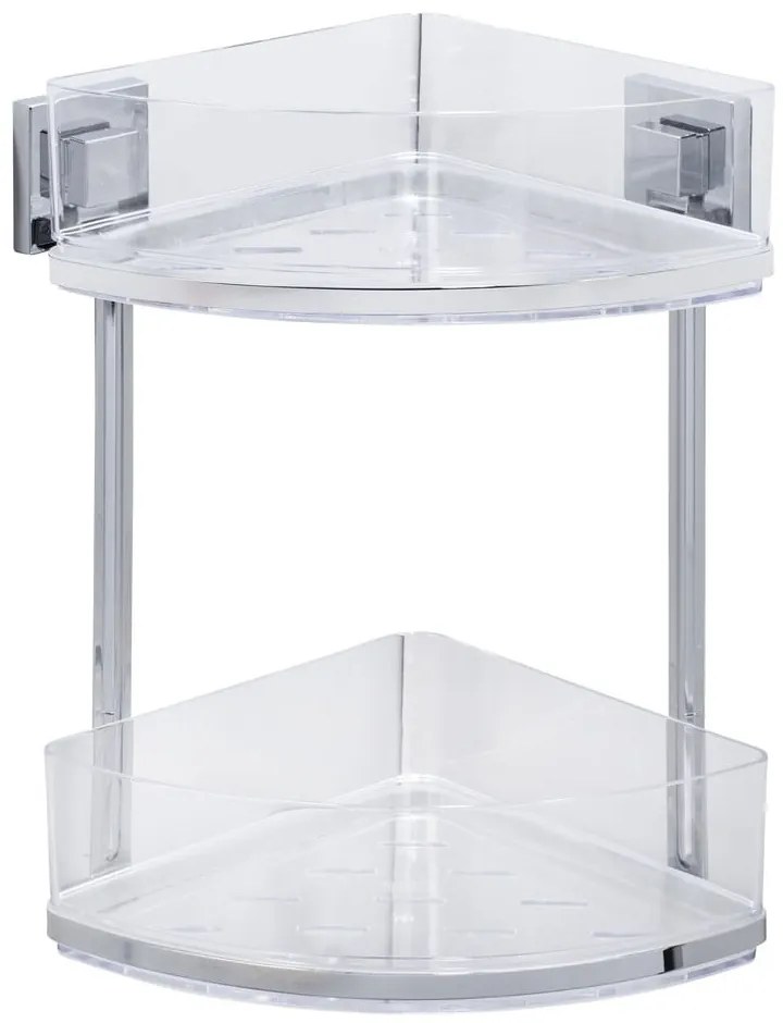 Scaffale angolare a due livelli autoportante Vacuum-Loc, 19,5 x 28 cm Quadro - Wenko