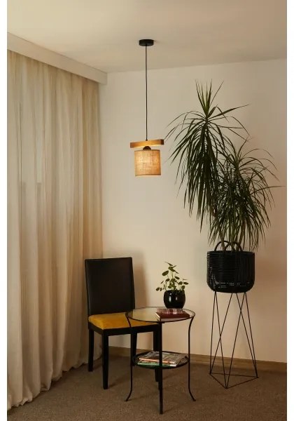 Brilagi - Lampadario a sospensione con filo FOREST 1xE27/15W/230V pino/marrone/nero