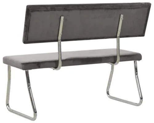 Panca 110 cm in Velluto Grigio Chiaro