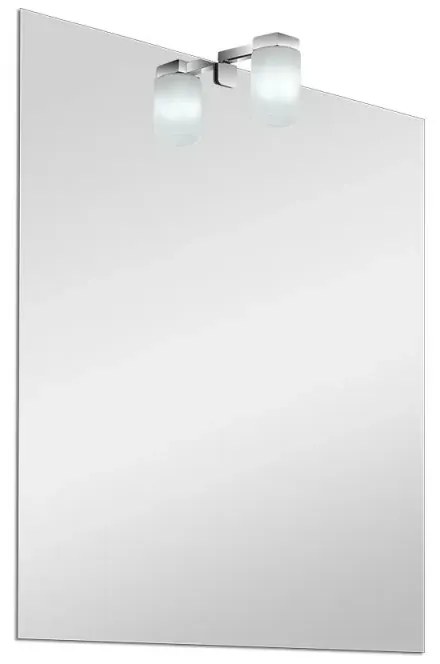 Specchio LED 50x60 cm reversibile con luce naturale in vetro