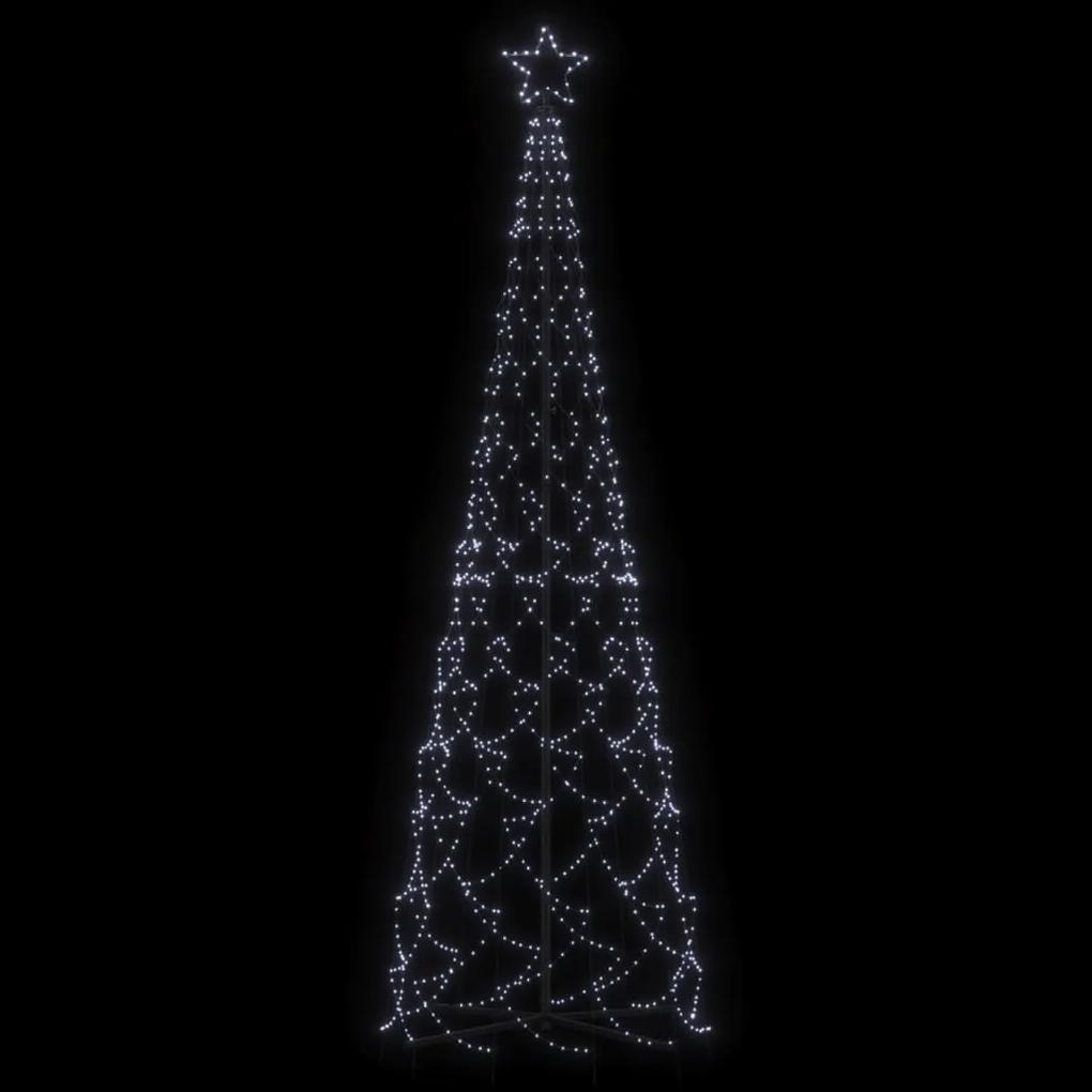 Albero di Natale a Cono Bianco Freddo 500 LED 100x300 cm