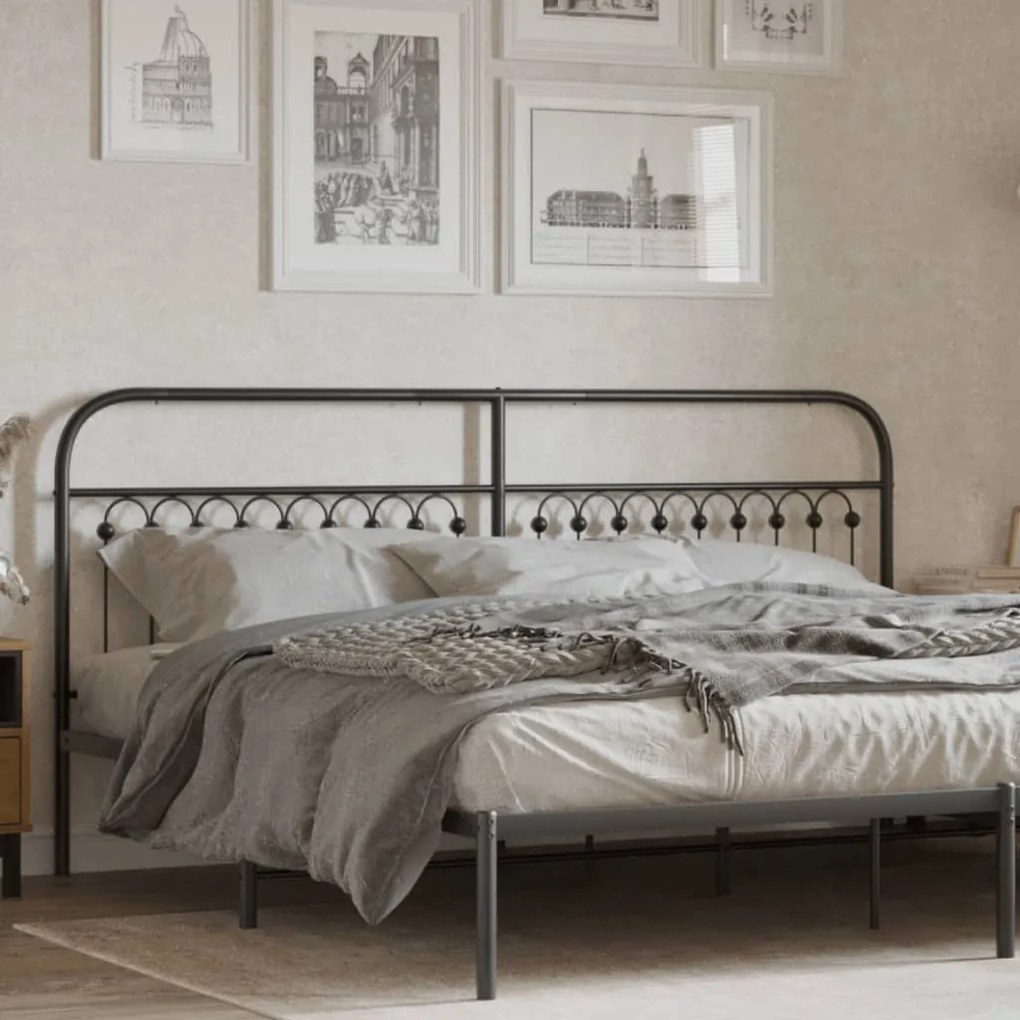 Testiera İn Metallo Nero 193 Cm /