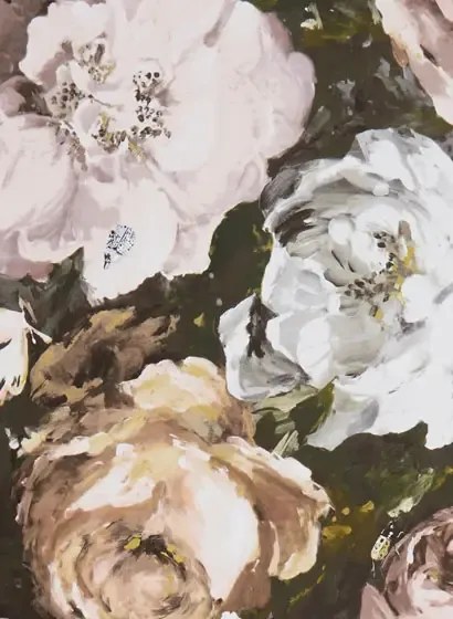 Clarke & Clarke Carta da parati Floretta - Blush/ Charcoal