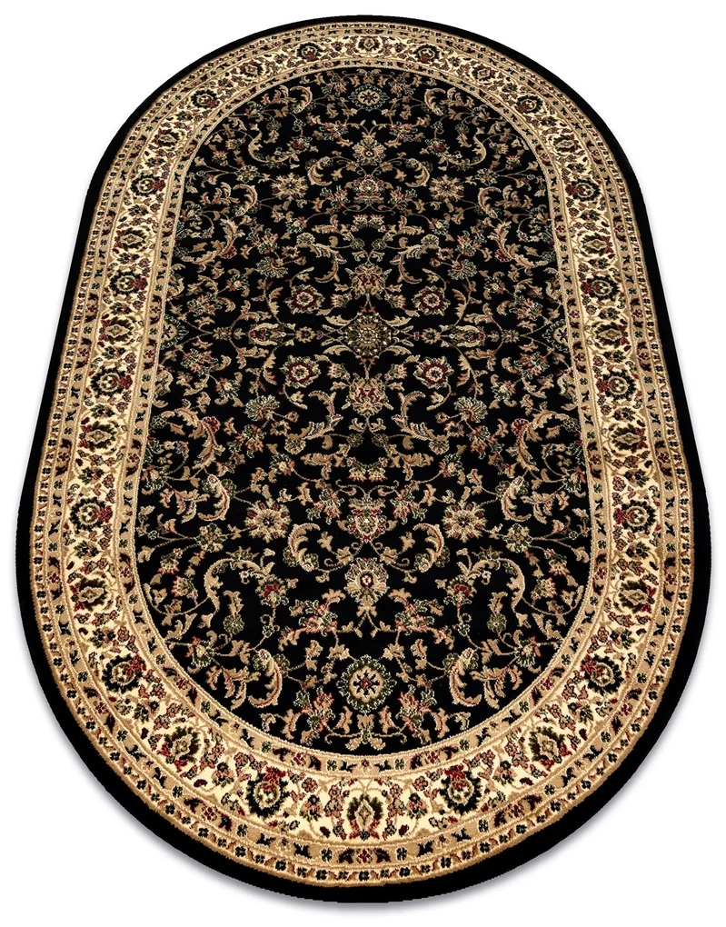 Tappeto ROYAL ADR ovale disegno 1745 nero