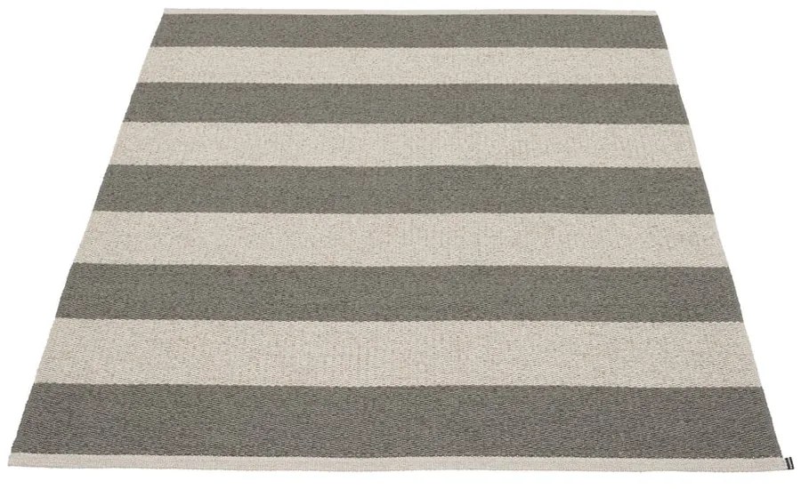 Tappeto da interno/esterno color antracite/color crema 140x180 cm Bob Charcoal Linen – Pappelina
