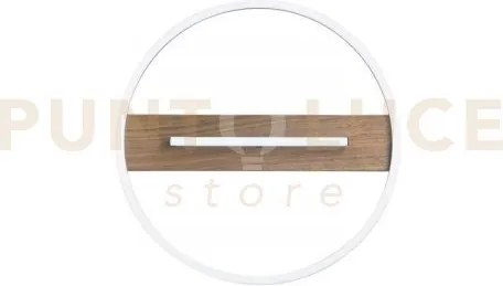 Plafoniera led azimuth nera e legno 26w 3290lm 3000k 4000k 6500k cc...