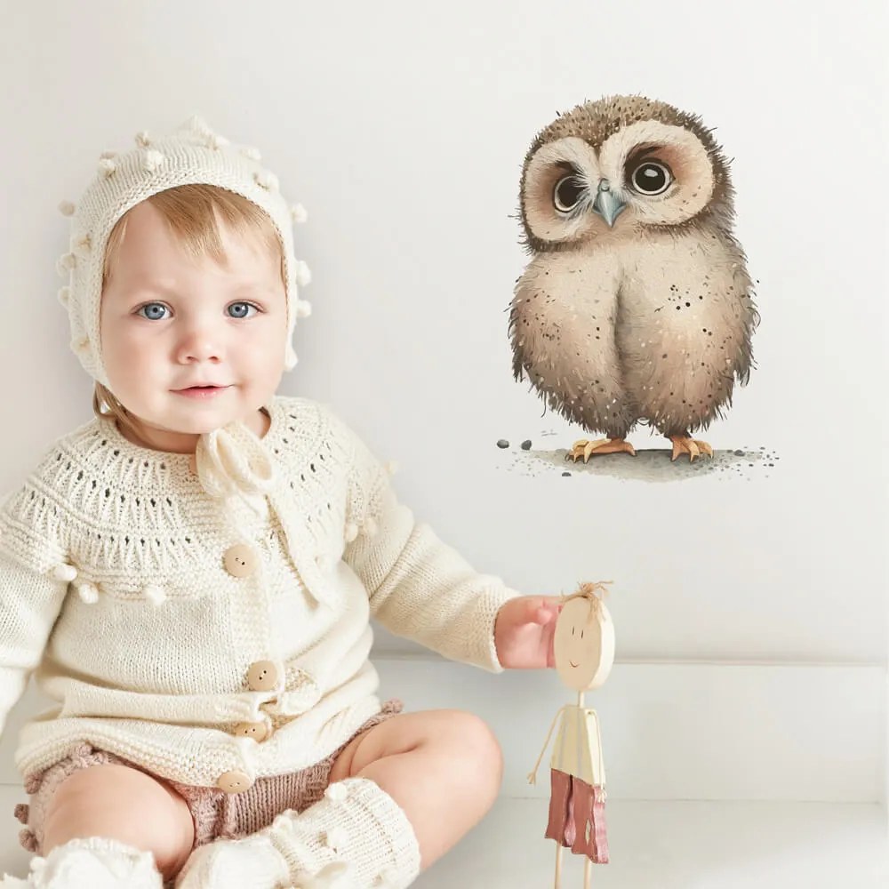 Adesivi per la camera dei bambini - Adorabile gufo | Inspio