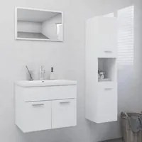 Set Mobili da Bagno Bianco in Truciolato 3071405