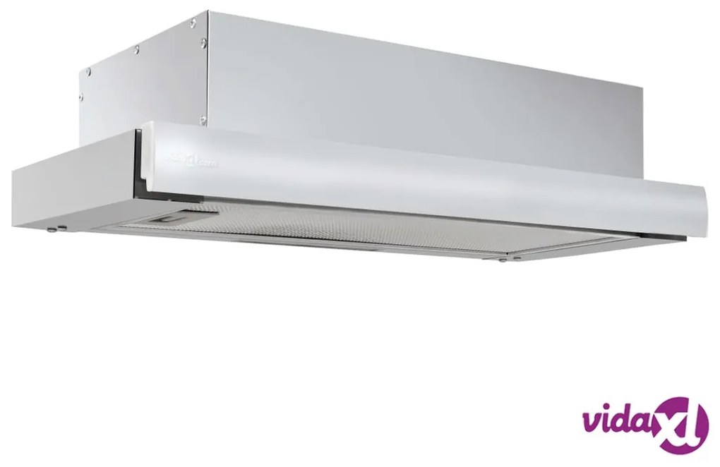 vidaXL Cappa da Cucina Incorporata Sottile 480 m³/h Alluminio Acciaio
