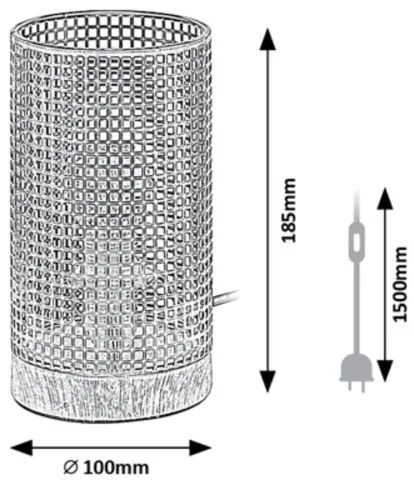 Rabalux 3180 - Lampada da tavolo BOOGIE 1xE14/25W/230V faggio