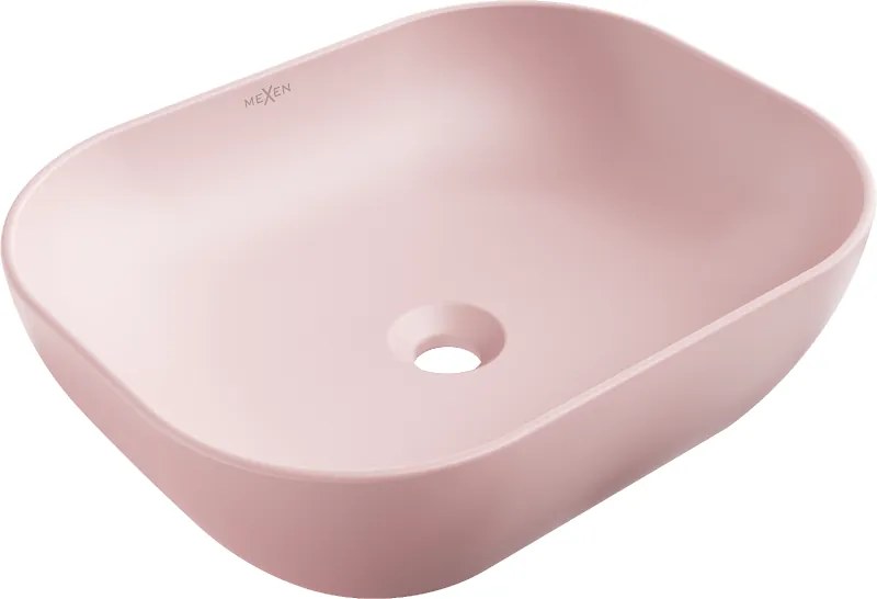 Mexen Rosa lavabo da appoggio 50 x 40 cm, rosa opaco - 21095044