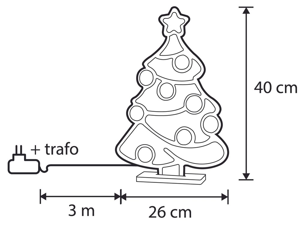 Lampada da tavolo natalizia Albero di Natale con LED e timer - Infinidade