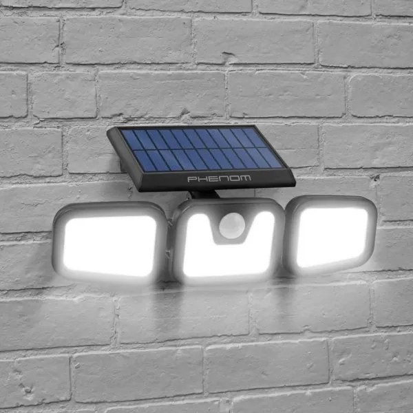 Riflettore LED solare con sensore 3xLED/3,3W/5V IP65