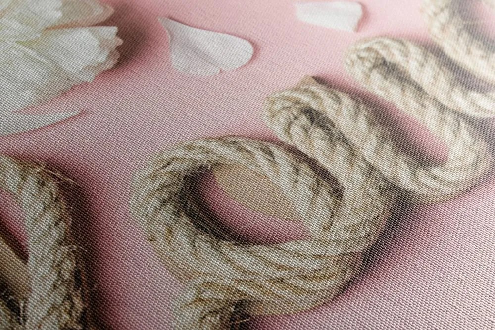 Quadro su tela – Scritta Love in stile romantico
