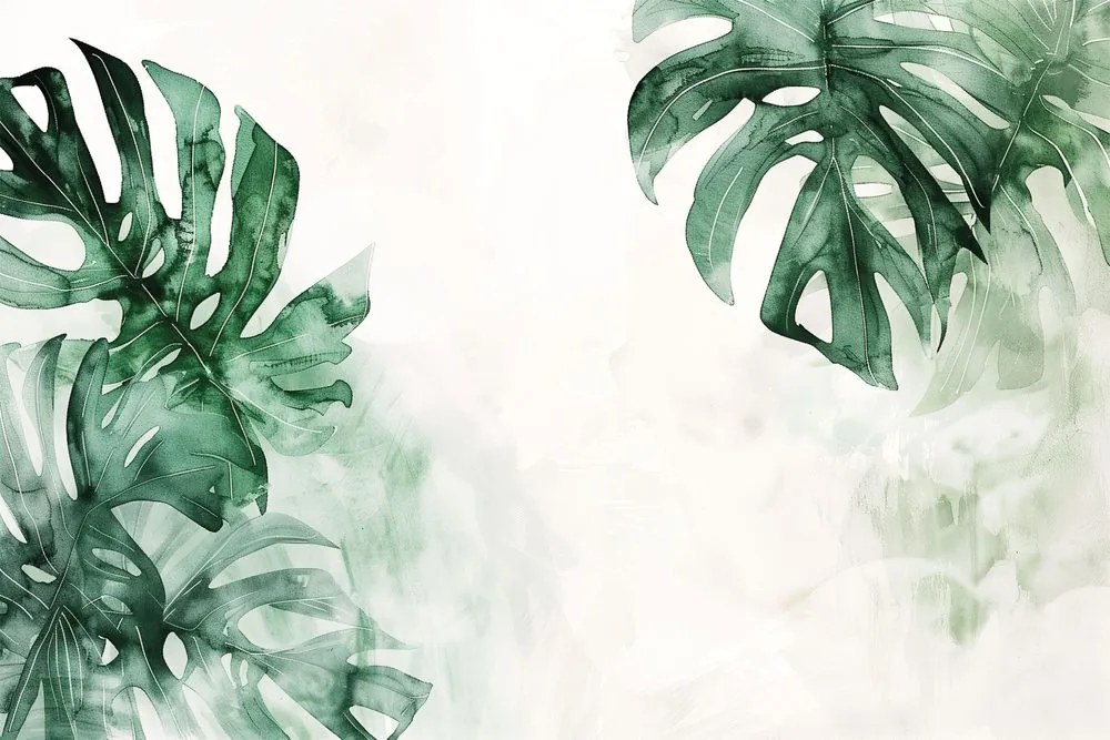 Carta da parati – Foglie enormi di monstera
