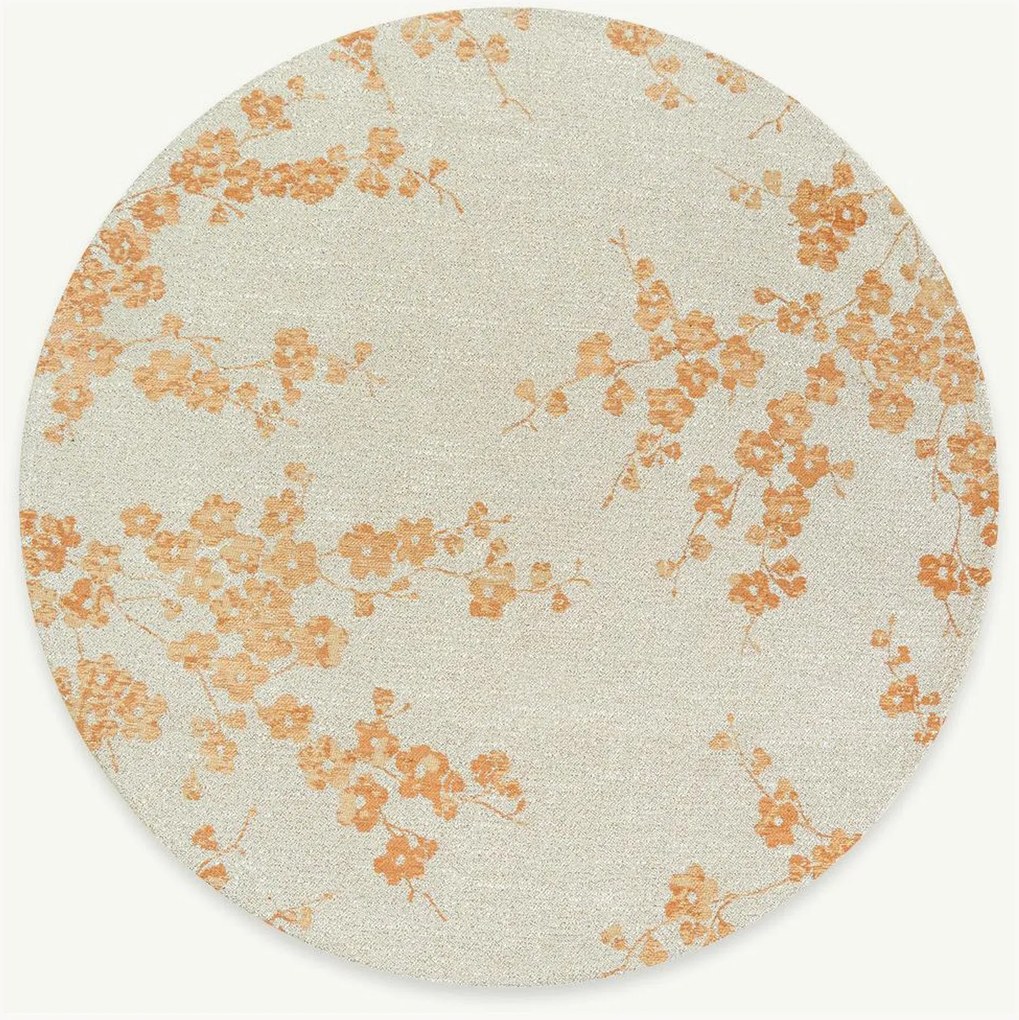 Tappeto rotondo jacquard lavabile da interno-esterno Sakura