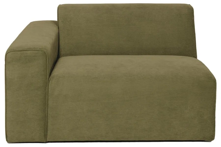 Modulo divano in velluto a coste verde (angolo sinistro) Sting - Scandic