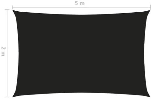 Parasole a Vela Oxford Rettangolare 2x5 m Nero