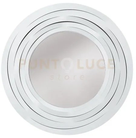 Specchio da parete grande origami circolare bianco