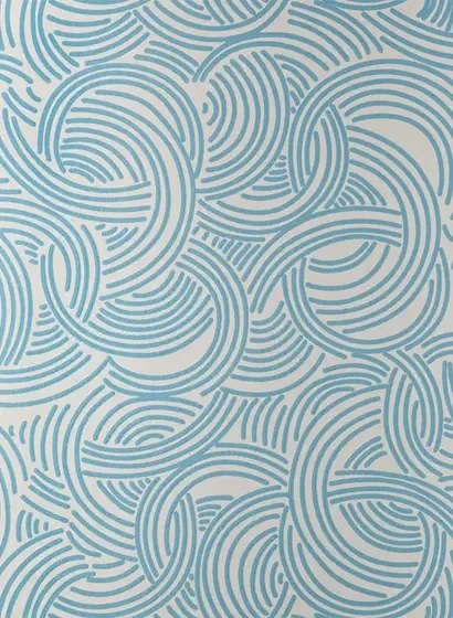 Farrow & Ball Carta da parati Tourbillon - Purbeck Stone/ Stone Blue