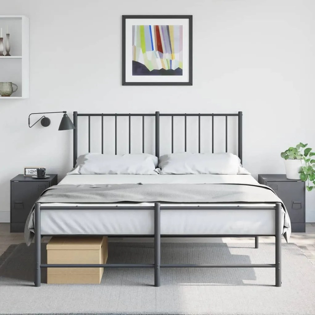 Comodini 2 Pz Antracite 34,5x39x44 Cm İn Acciaio /