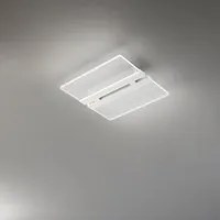 Plafoniera In Metallo Quadrata Moderna Tape Bianco Led