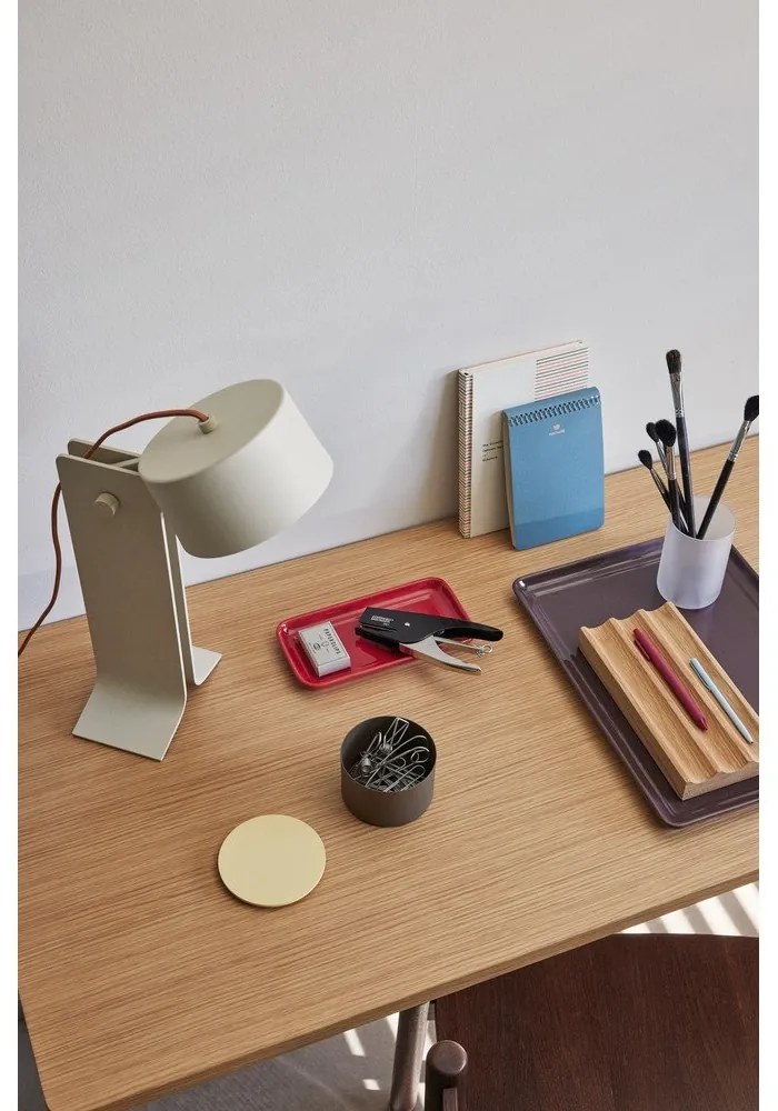 Lampada da tavolo beige (altezza 32 cm) Crea - Hübsch