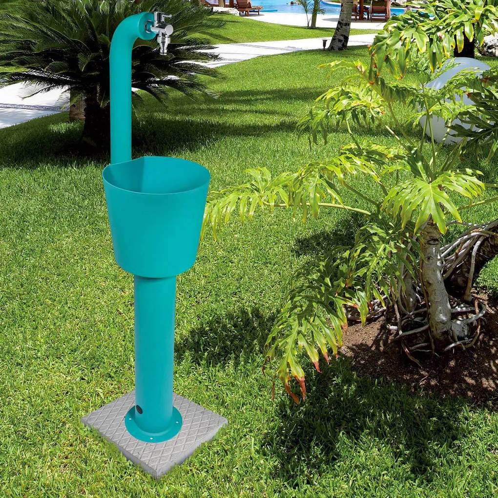 Fontana da Giardino con Rubinetto e Secchio Belfer 42/ARC Cactus Ruggine...