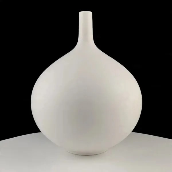 Vaso in ceramica bianco 24 cm