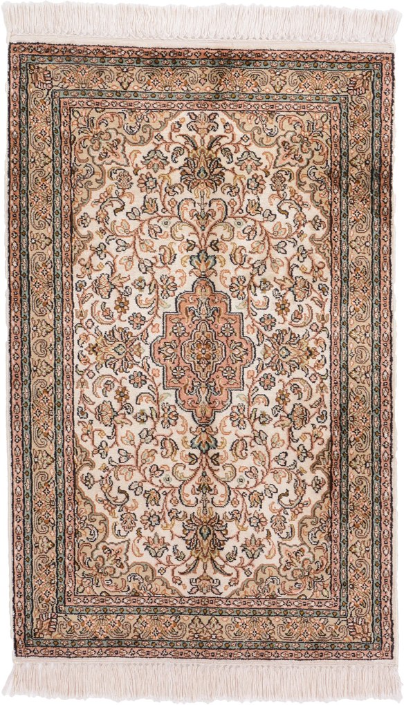 Cashmere Silk Tappeto 60 x 100 (Indian) Annodato A Mano