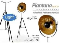 Lampada piantana moderna da terra regista industrial oro