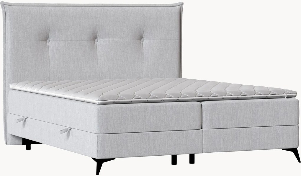 Letto boxspring fatto a mano con contenitore Menzzo, H2