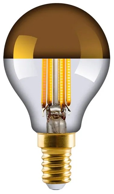 Lampadina LED 4W (470lm) CRI95 2700K Dim. Top a Specchio Oro E14 - e3light