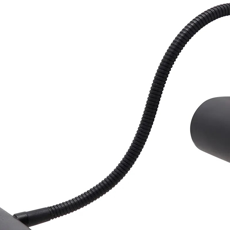 Applique da parete di design nera 32 cm con LED e dimmer - Tableau